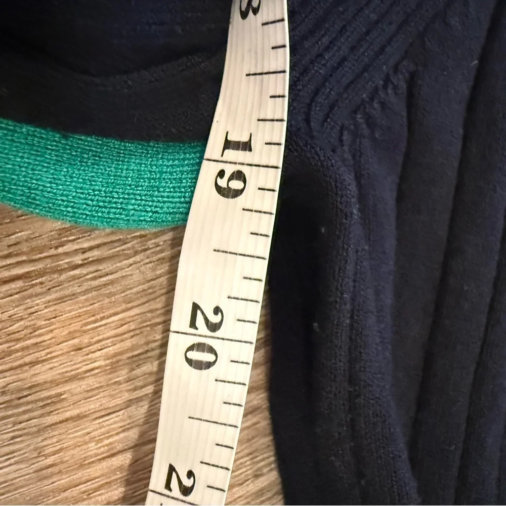 Daily Practice Anthropology Long-Sleeve Black Green Sporty Party Sweater Dress S